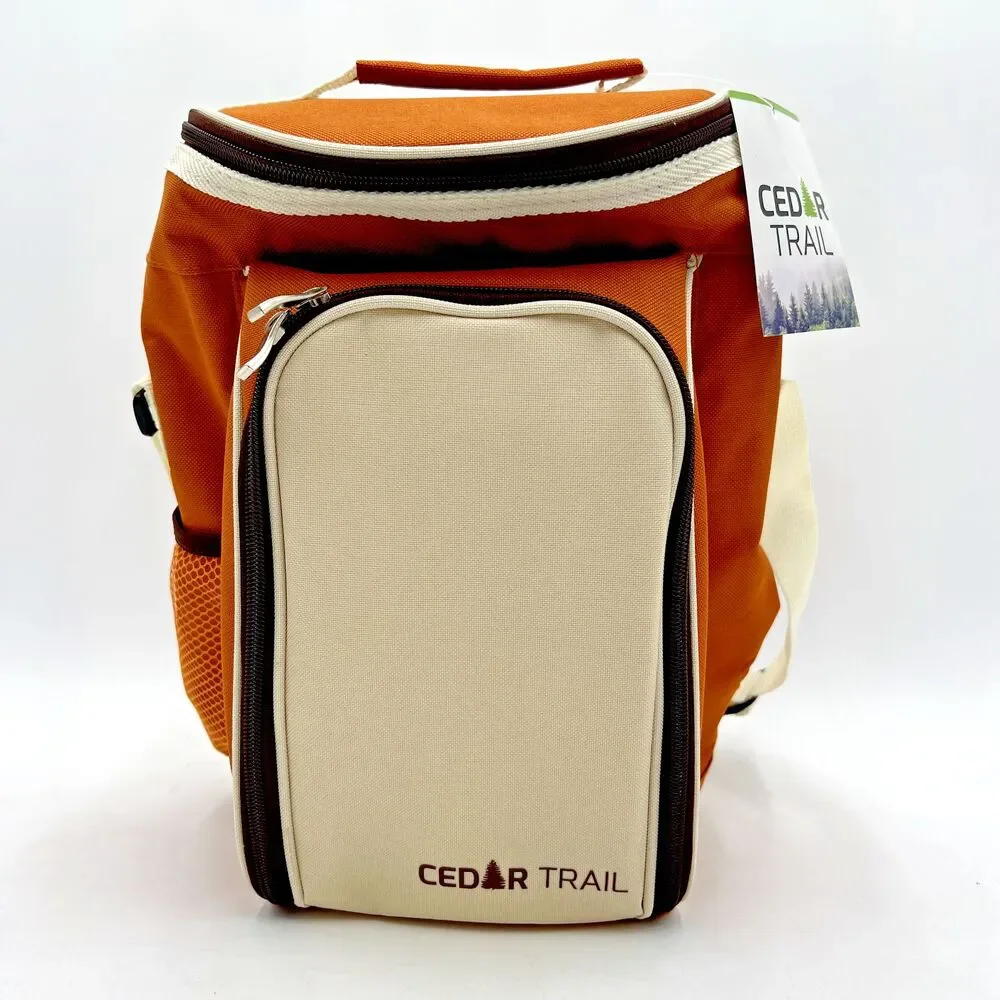 Cedar Trail Picnic Backpack for Two Romantic Wine/Cheese  Brand New